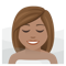 Woman in Steamy Room- Medium Skin Tone emoji on Emojione
